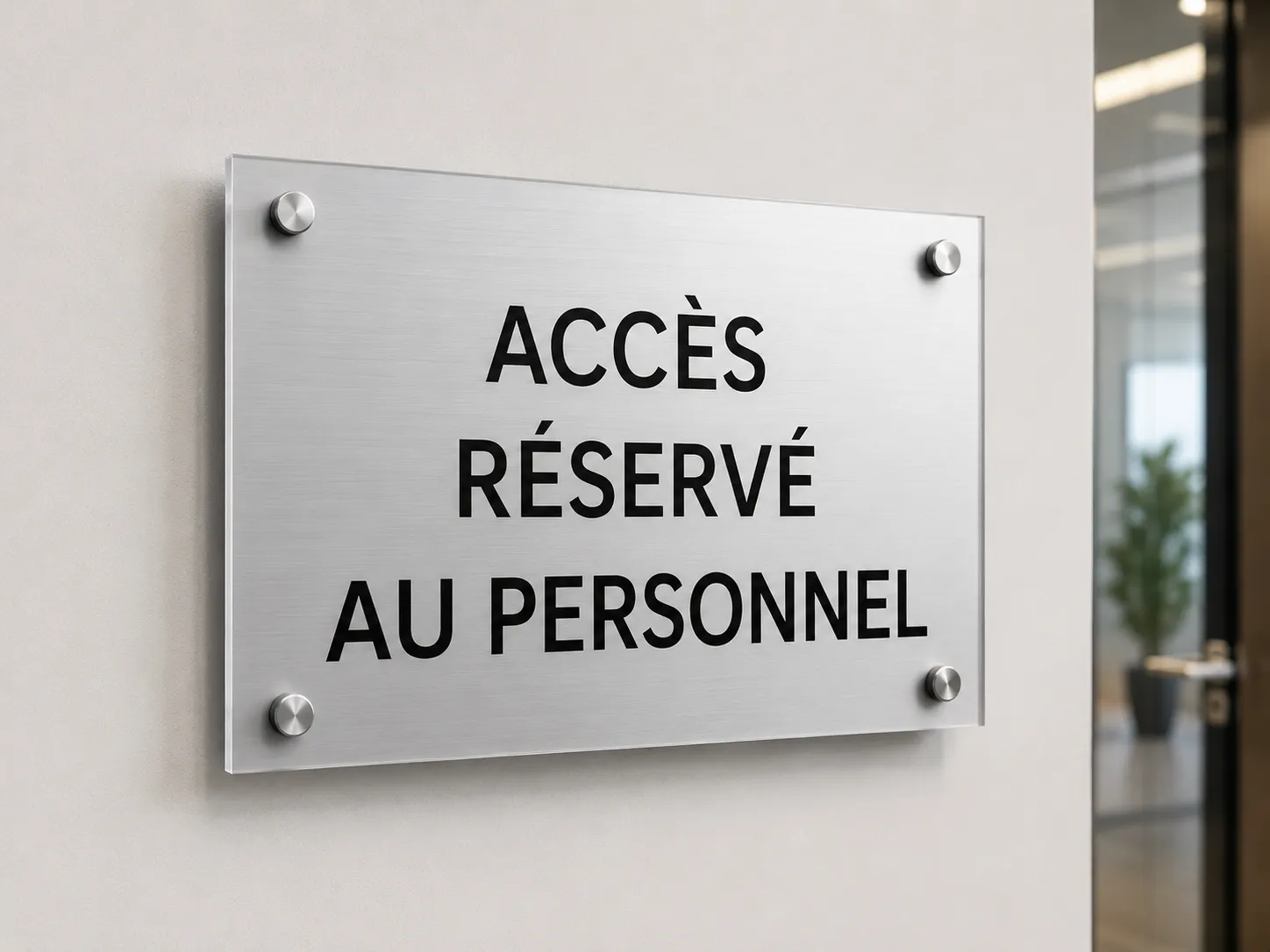 Plaque inox brossé gravée laser