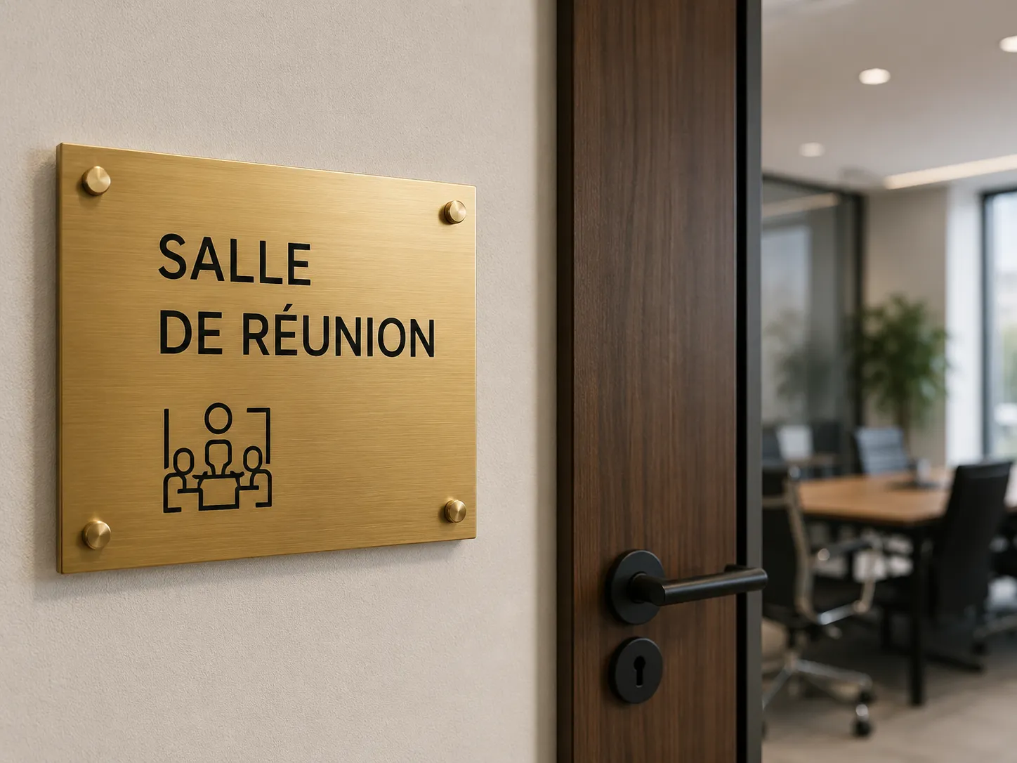 Plaque laiton gravée laser