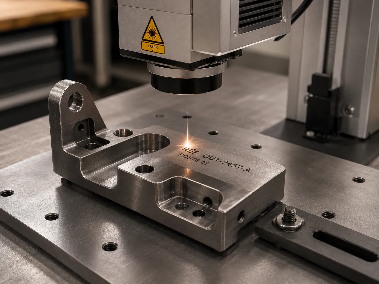 Marquage laser — détail référence pièce